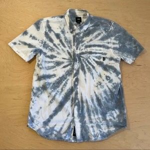 Hand Dyed Vans Mens M Button Up